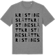 Mid Heather Gray t-shirt med Kristineslätt ordlek t-shirt