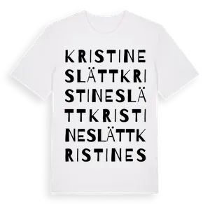 Kristineslätt ordlek t-shirt – ekologisk bomull t-shirt från Pinshirt