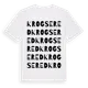 White t-shirt med Krogsered ordlek t-shirt