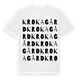 White t-shirt med Krokagård ordlek t-shirt