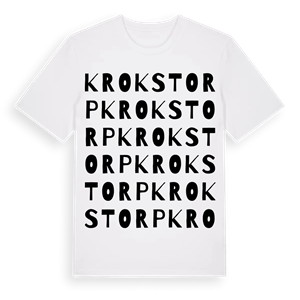 Krokstorp ordlek t-shirt – ekologisk bomull t-shirt från Pinshirt