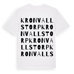 Kronvallstorp ordlek t-shirt – ekologisk bomull t-shirt från Pinshirt