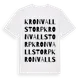 White t-shirt med Kronvallstorp ordlek t-shirt