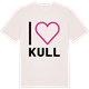 Vintage White t-shirt med Jag älskar Kull t-shirt stort tryck