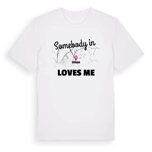 Någon i Kulla älskar mig t-shirt – ekologisk bomull t-shirt från Pinshirt