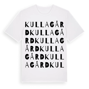 Kullagård ordlek t-shirt – ekologisk bomull t-shirt från Pinshirt
