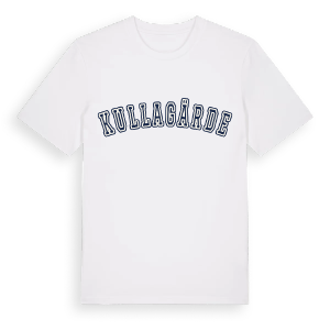 Kullagärde college t-shirt – ekologisk bomull t-shirt från Pinshirt