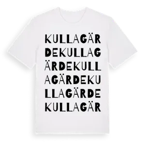 Kullagärde ordlek t-shirt – ekologisk bomull t-shirt från Pinshirt