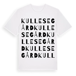 Kullesegård ordlek t-shirt – ekologisk bomull t-shirt från Pinshirt