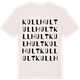 Vintage White t-shirt med Kullhult ordlek t-shirt