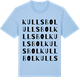 Blue Soul t-shirt med Kullsbol ordlek t-shirt