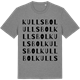 Mid Heather Gray t-shirt med Kullsbol ordlek t-shirt