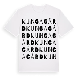 Kungagård ordlek t-shirt – ekologisk bomull t-shirt från Pinshirt