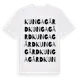 White t-shirt med Kungagård ordlek t-shirt