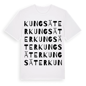 Kungsäter ordlek t-shirt – ekologisk bomull t-shirt från Pinshirt