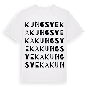 Kungsveka ordlek t-shirt – ekologisk bomull t-shirt från Pinshirt