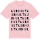 Pink Cotton t-shirt med Kurhult ordlek t-shirt