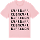Pink Cotton t-shirt med Kvarnabacken ordlek t-shirt