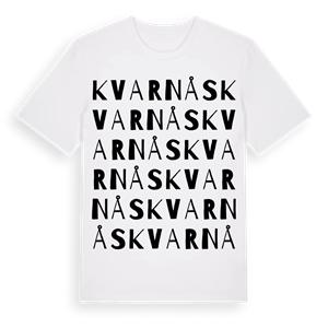 Kvarnås ordlek t-shirt – ekologisk bomull t-shirt från Pinshirt