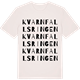 Vintage White t-shirt med Kvarnfallsringen ordlek t-shirt
