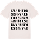 Vintage White t-shirt med Kvarnforsen ordlek t-shirt