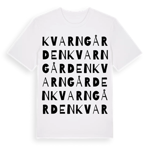 Kvarngården ordlek t-shirt – ekologisk bomull t-shirt från Pinshirt