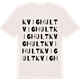 Vintage White t-shirt med Kvighult ordlek t-shirt