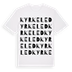 White t-shirt med Kyrkeled ordlek t-shirt