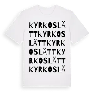 Kyrkoslätt ordlek t-shirt – ekologisk bomull t-shirt från Pinshirt