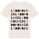 Vintage White t-shirt med Låddholmen ordlek t-shirt