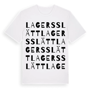 Lagersslätt ordlek t-shirt – ekologisk bomull t-shirt från Pinshirt