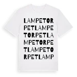 Lampetorpet ordlek t-shirt – ekologisk bomull t-shirt från Pinshirt