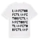 White t-shirt med Lampetorpet ordlek t-shirt
