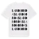 White t-shirt med Landbondas ordlek t-shirt