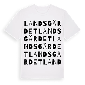 Landsgärdet ordlek t-shirt – ekologisk bomull t-shirt från Pinshirt