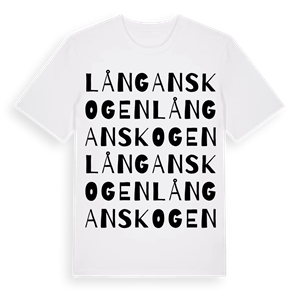 Långanskogen ordlek t-shirt – ekologisk bomull t-shirt från Pinshirt