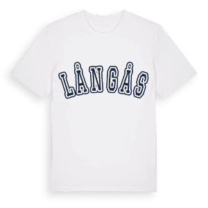 Långås college t-shirt – ekologisk bomull t-shirt från Pinshirt