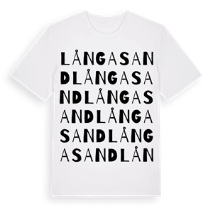 Långasand ordlek t-shirt – ekologisk bomull t-shirt från Pinshirt