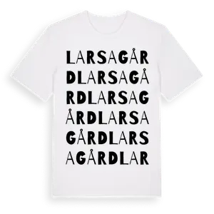Larsagård ordlek t-shirt – ekologisk bomull t-shirt från Pinshirt