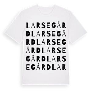 Larsegård ordlek t-shirt – ekologisk bomull t-shirt från Pinshirt