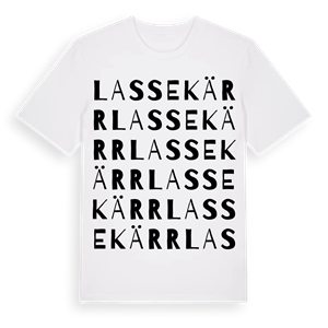 Lassekärr ordlek t-shirt – ekologisk bomull t-shirt från Pinshirt