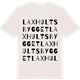 Vintage White t-shirt med Laxhultsbygget ordlek t-shirt