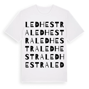 Ledhestra ordlek t-shirt – ekologisk bomull t-shirt från Pinshirt