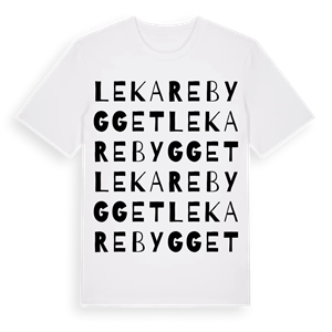 Lekarebygget ordlek t-shirt – ekologisk bomull t-shirt från Pinshirt