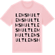 Pink Cotton t-shirt med Lemshult ordlek t-shirt