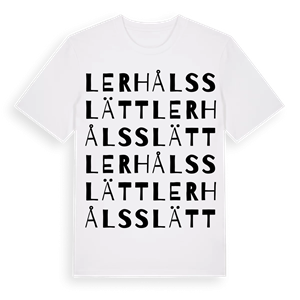 Lerhålsslätt ordlek t-shirt – ekologisk bomull t-shirt från Pinshirt