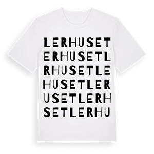 Lerhuset ordlek t-shirt – ekologisk bomull t-shirt från Pinshirt