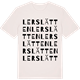 Vintage White t-shirt med Lerslätten ordlek t-shirt