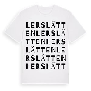 Lerslätten ordlek t-shirt – ekologisk bomull t-shirt från Pinshirt