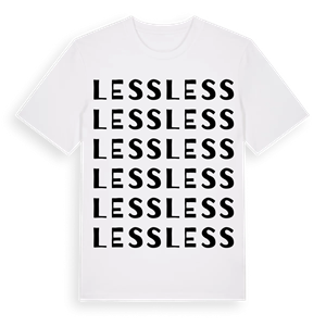 Less ordlek t-shirt – ekologisk bomull t-shirt från Pinshirt